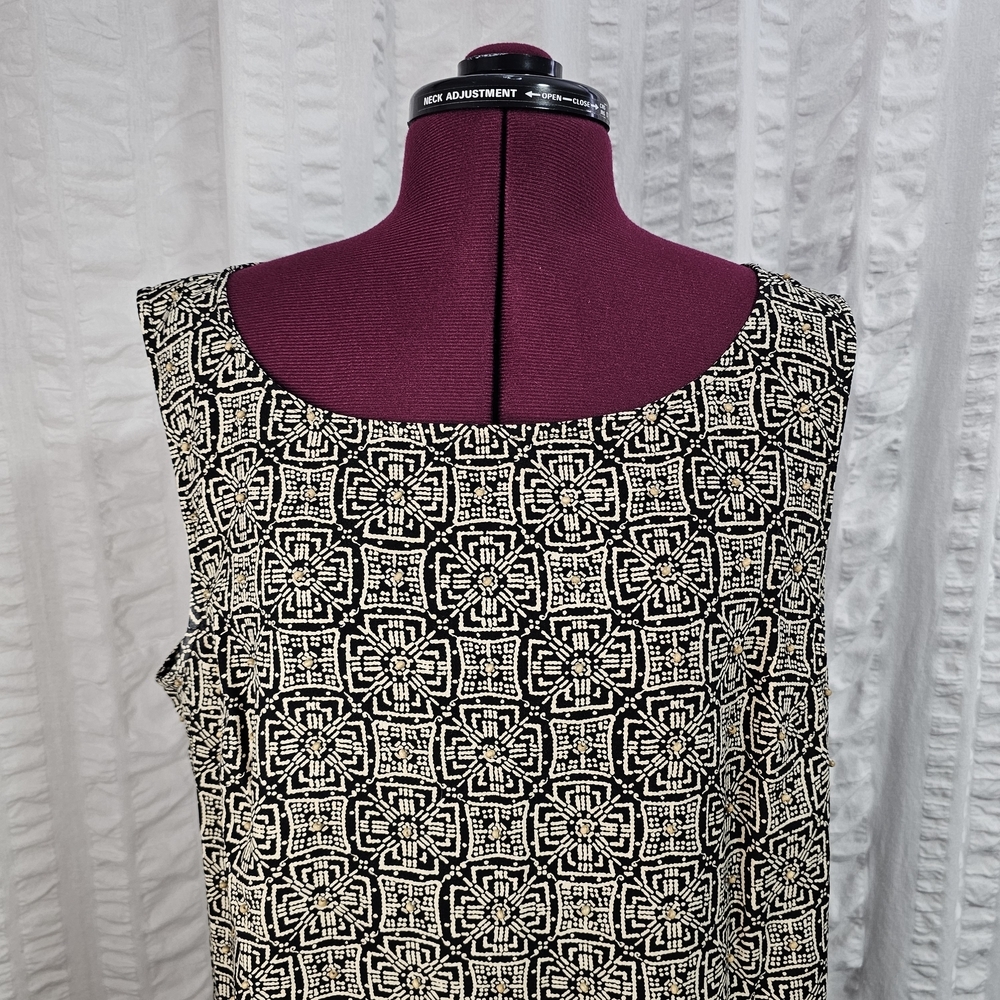 Liz Claiborne 100% Silk Matching Set Beaded Tank and Top Maxi Faux Wrap Skirt - Picture 2 of 16
